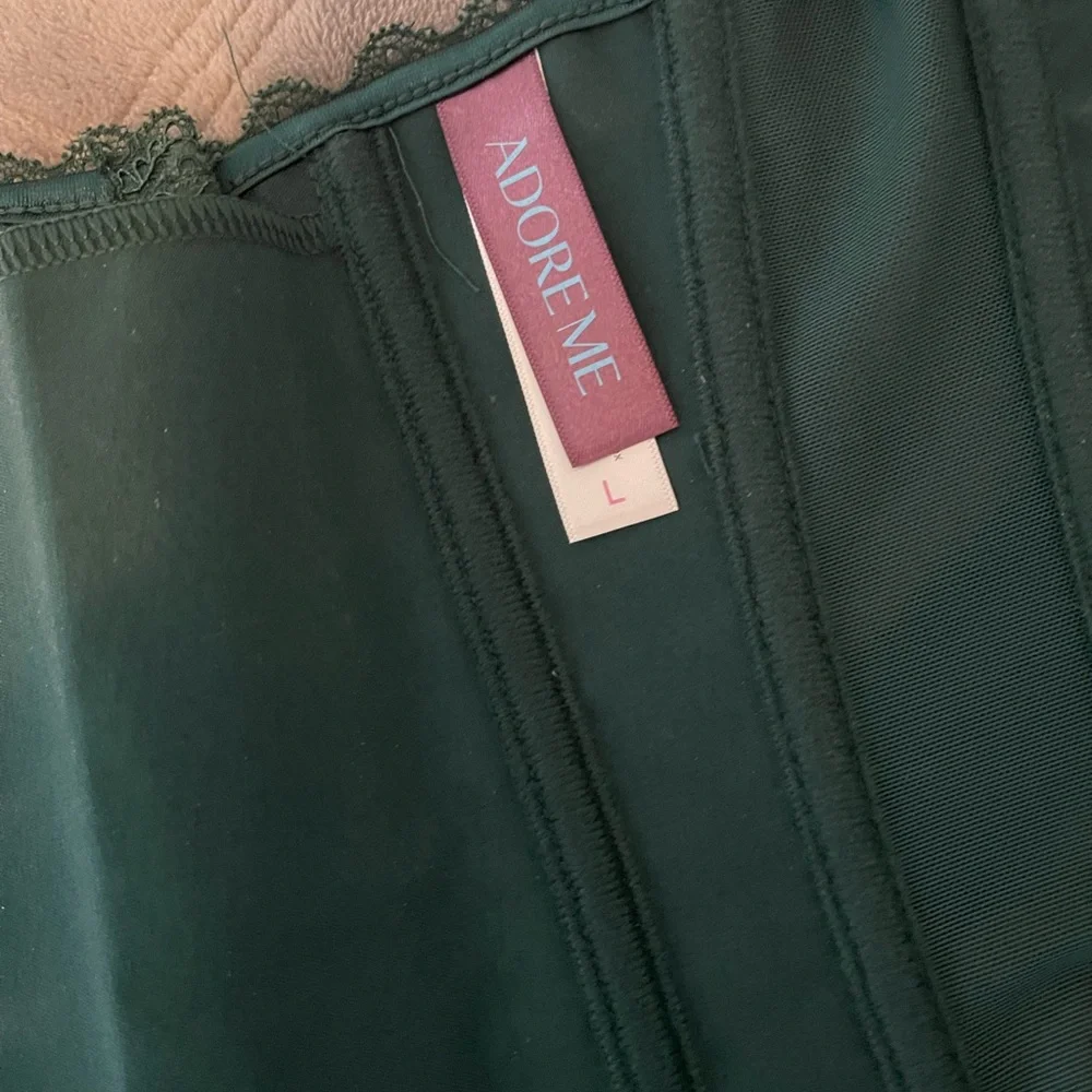 Adore Me Green Corset Lingerie - Picture 6 of 8